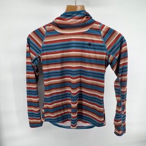 Striped Long-Sleeve Hoodie Top - Multi-Color